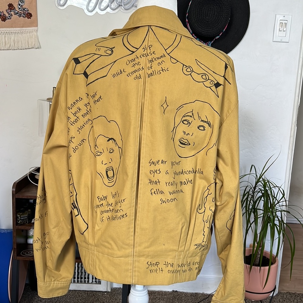 NWT Baba Yaga Custom Hand Drawn Vintage EU Unisex Jacket | Size 54 EU | Large US